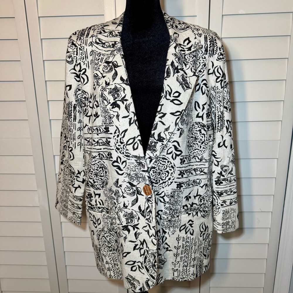 Vintage Kenneth Mitchell 90s Tapestry‎ Print Blazer | Petite 8P